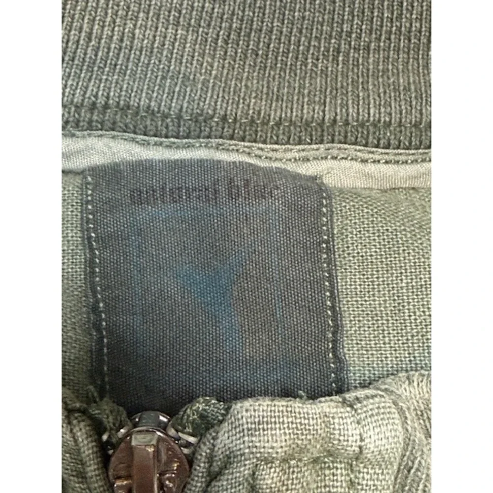 Natural Blue by Visitor Linen Bomber Jacket XXL‎ Sage Green Zip Up Lightweight